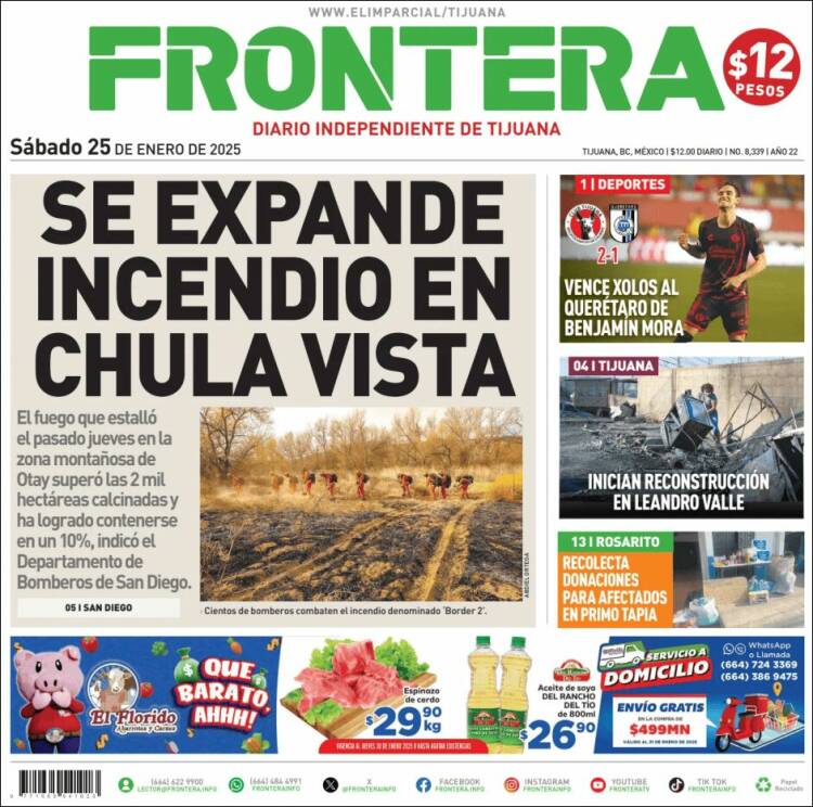 Portada de Frontera (México)