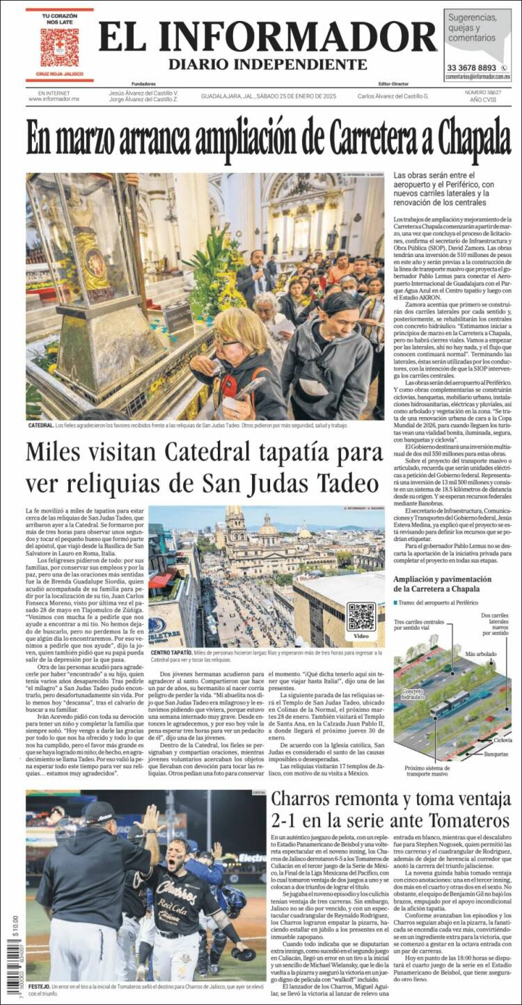 Portada de El Informador (México)