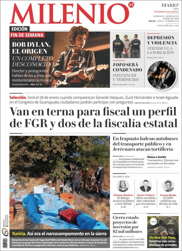 Portada de Milenio de León (México)