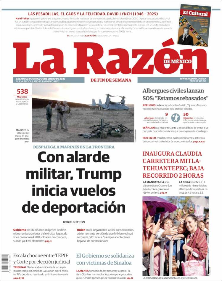 Portada de La Razón (México)