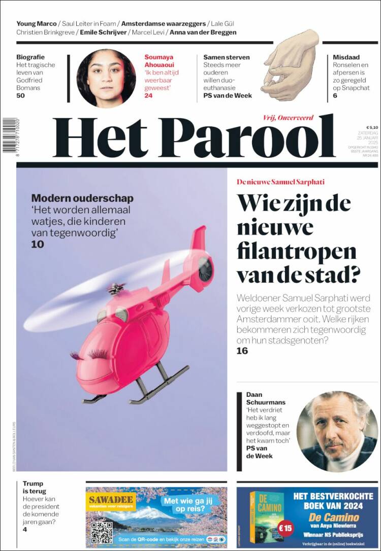Portada de Het Parool (Pa&iacute;ses Bajos)