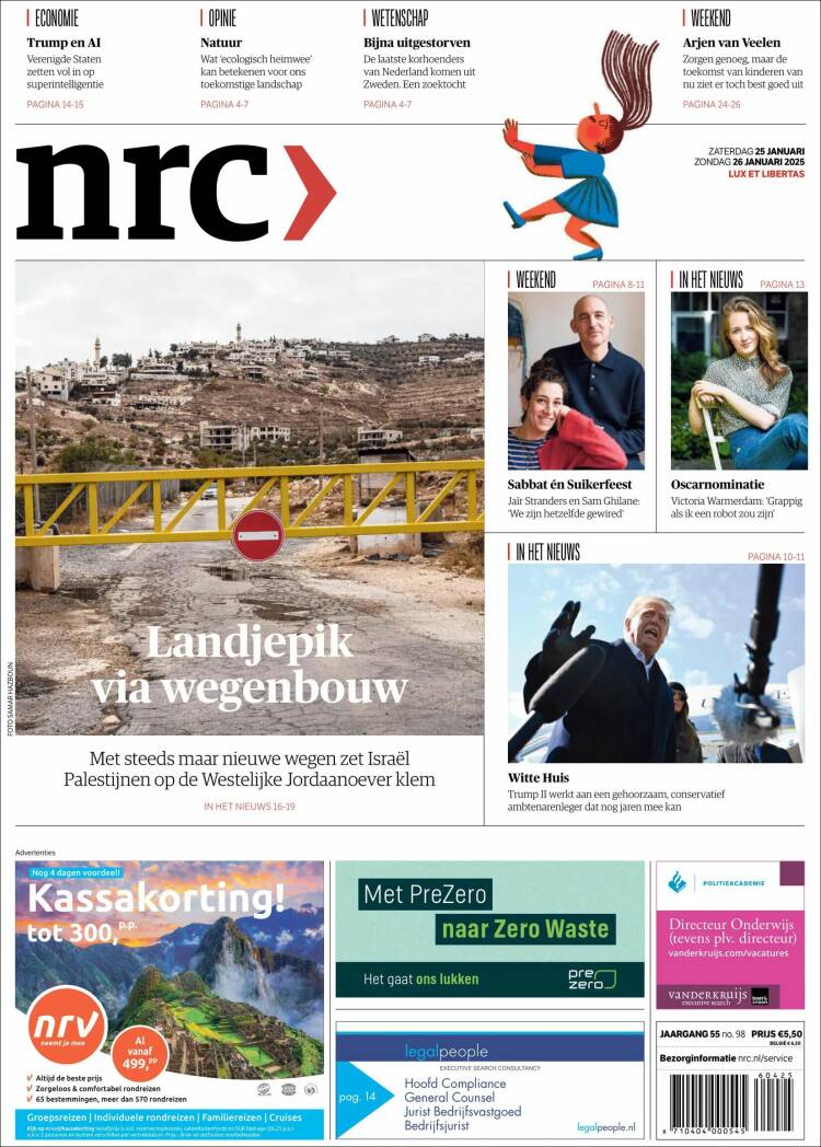 Portada de NRC Handelsblad (Pa&iacute;ses Bajos)