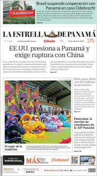 Portada de La Estrella de Panamá (Panamá)