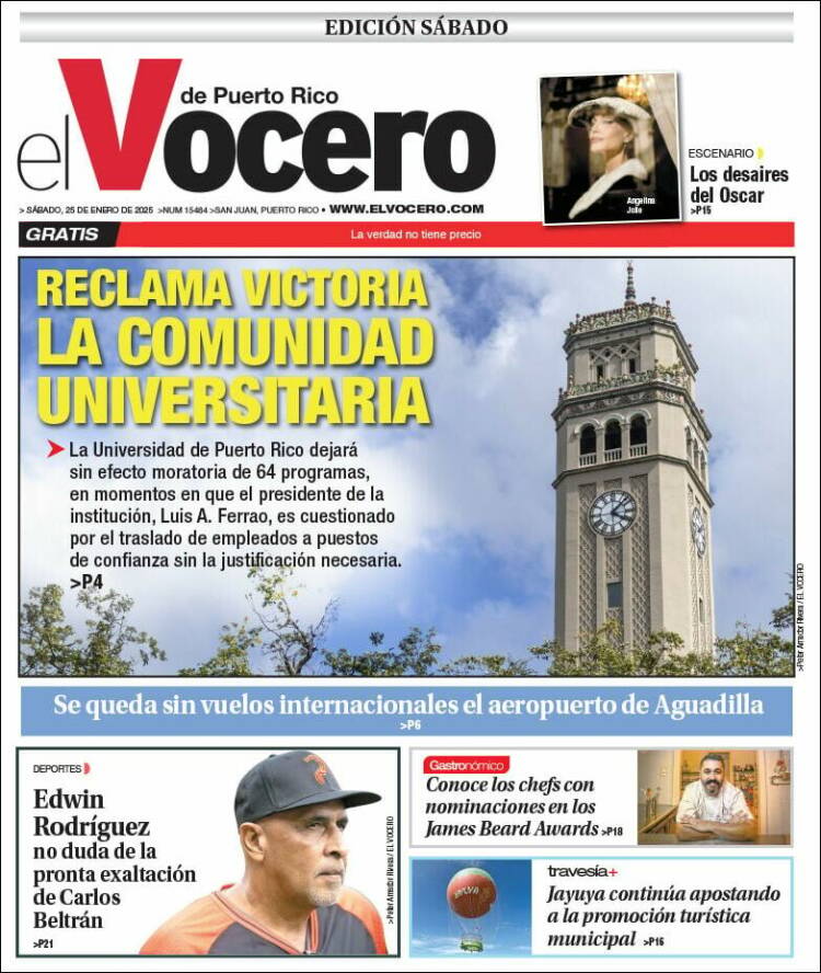 Portada de Vocero (Puerto Rico)