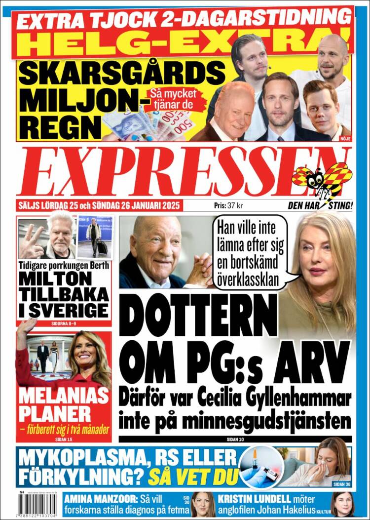 Portada de Expressen (Suecia)