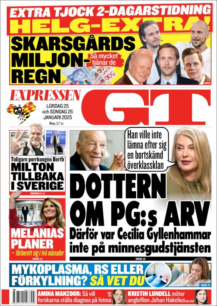 Portada de Göteborgstidningen (Suecia)