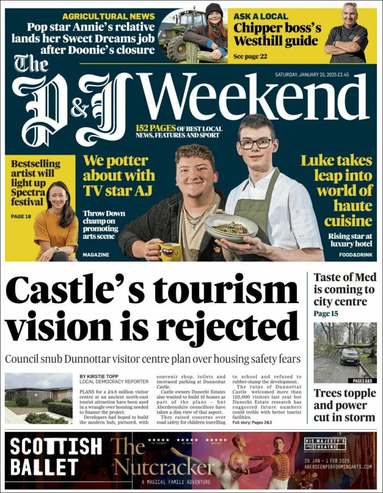 Portada de The Press and Journal (Reino Unido)
