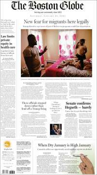 Portada de Boston Globe (USA)