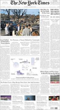 Portada de New York Times (USA)