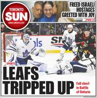 Portada de The Toronto Sun (Canadá)