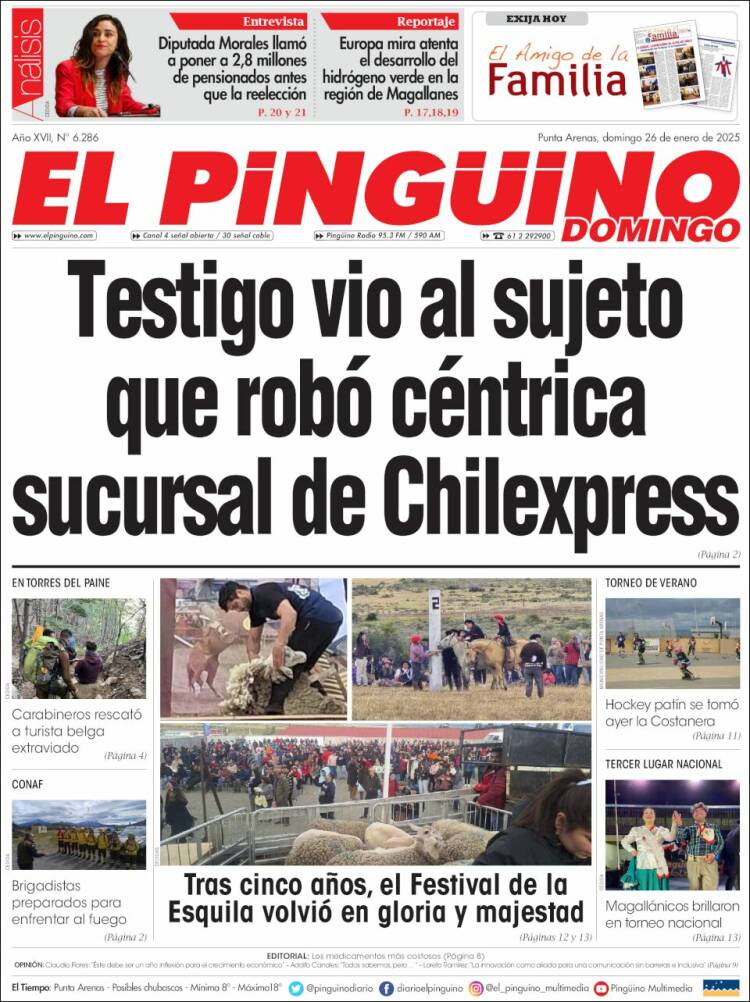 Portada de El Pingüino (Chile)