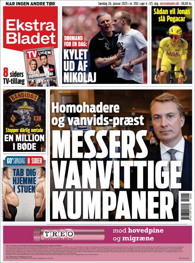 Portada de Ekstra Bladet (Dinamarca)