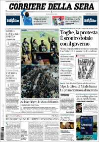 Portada de Corriere della Sera (Italy)