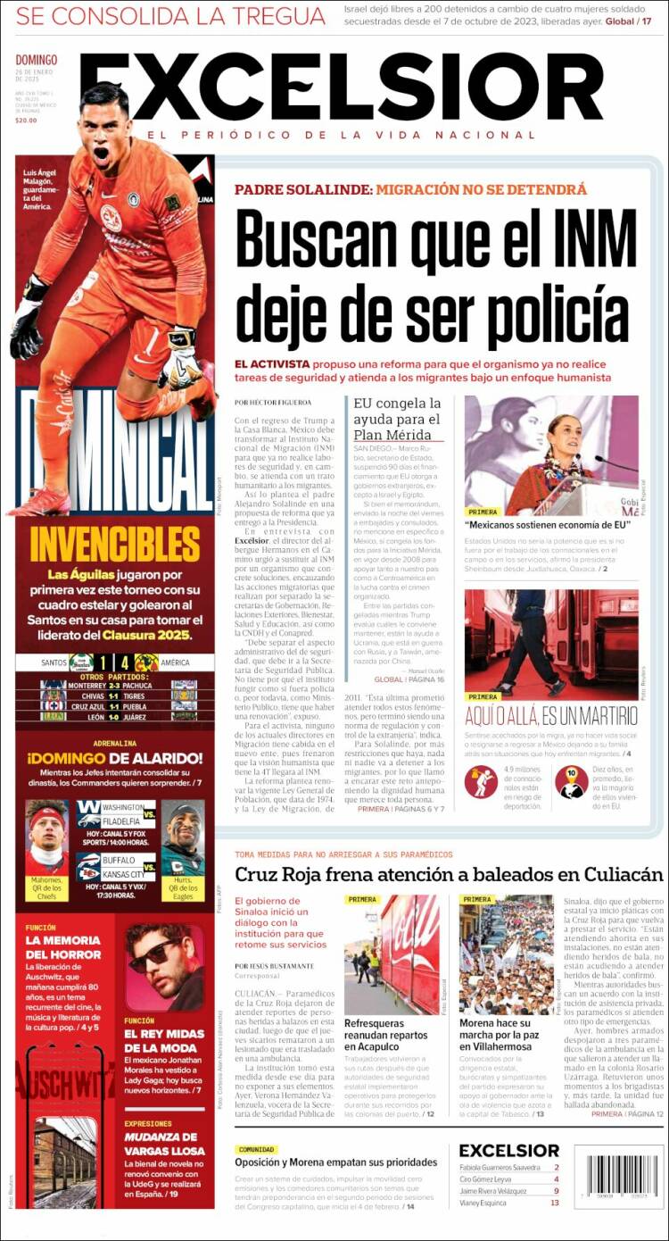 Portada de Excelsior (México)
