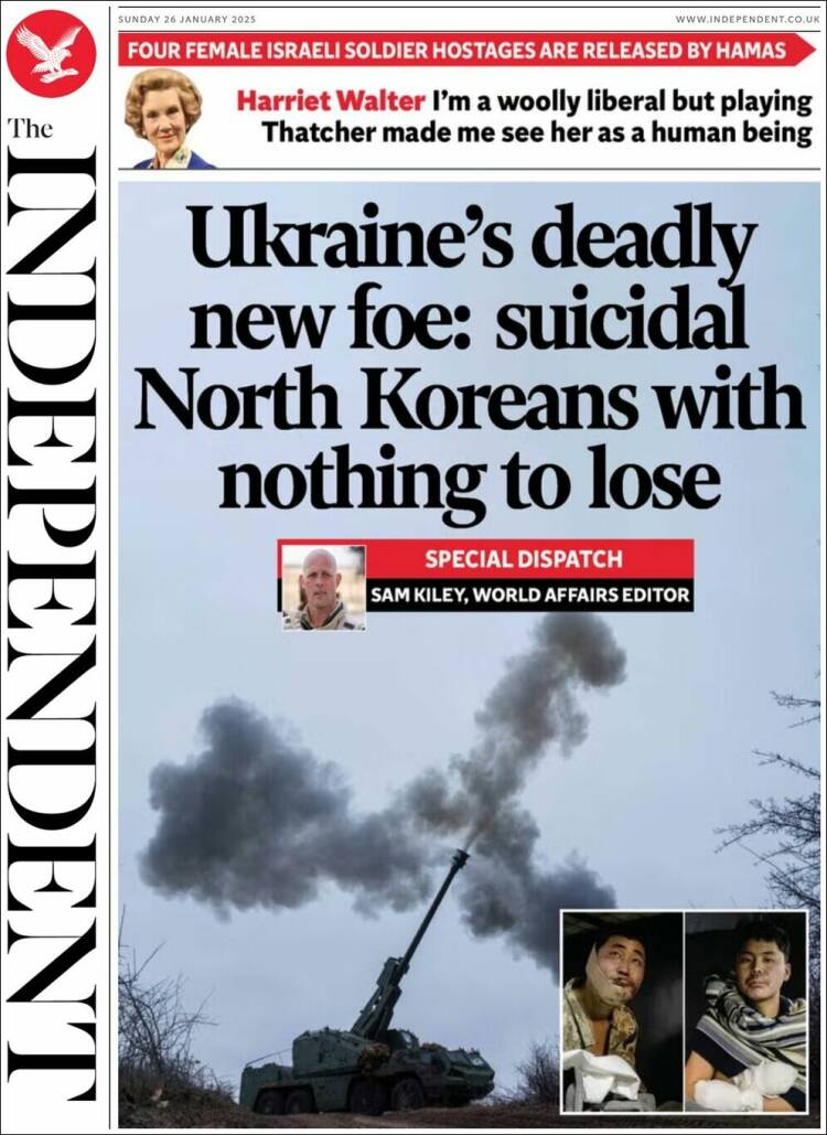 Portada de The Independent (Reino Unido)