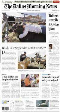 Portada de Dallas Morning News (USA)