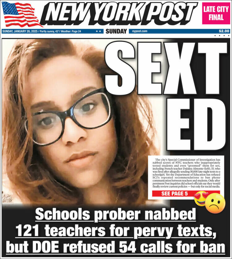 Portada de New York Post (USA)