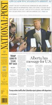 Portada de The National Post (Canadá)