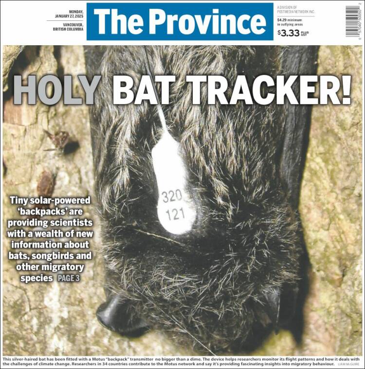 Portada de The Province (Canadá)