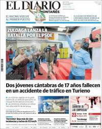 Portada de El Diario Montañés (España)