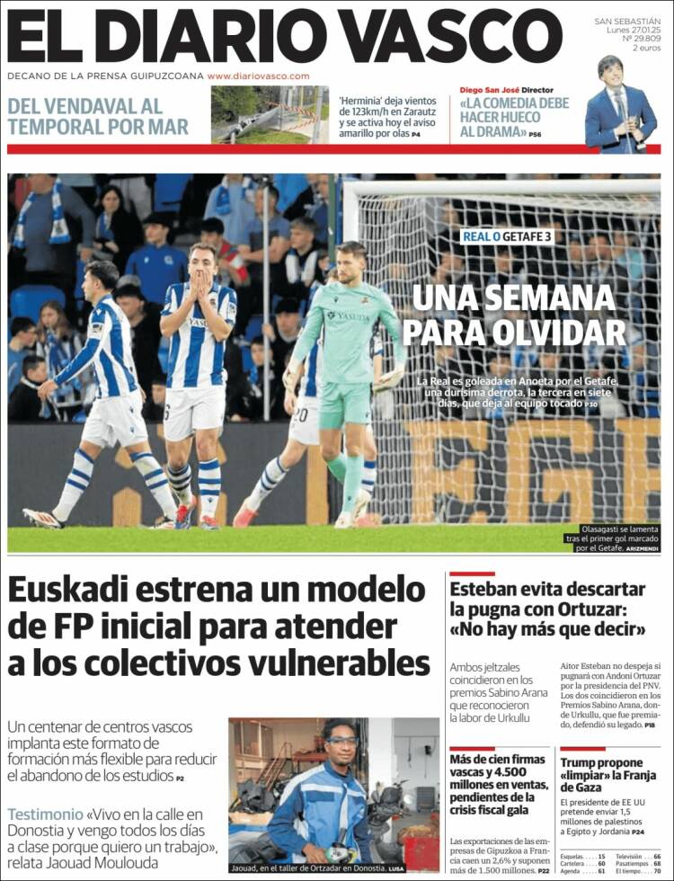 Portada de Diario Vasco (España)