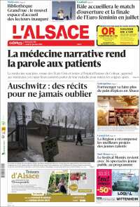 Portada de Journal L'Alsace (Francia)