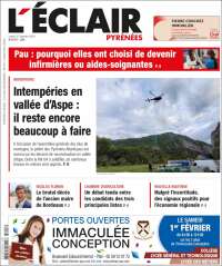 Portada de L'Eclair des Pyrénées (Francia)