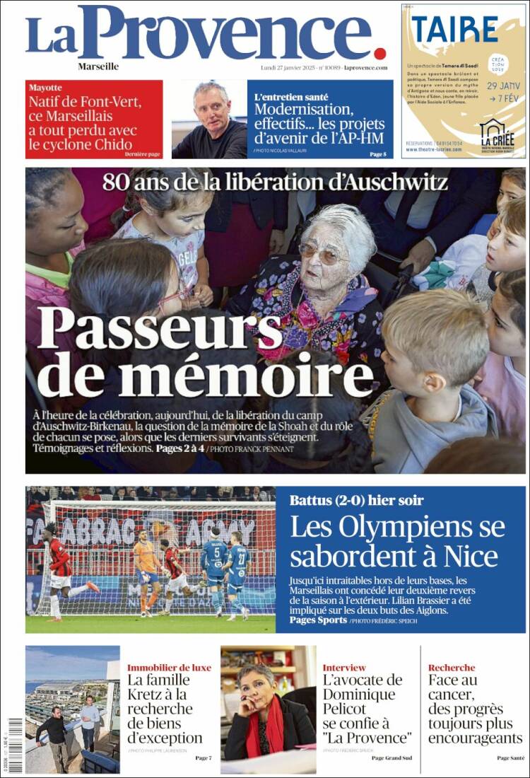 Portada de La Provence (Francia)