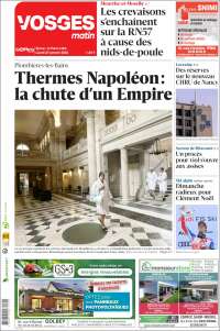 Portada de Vosges Matin (Francia)