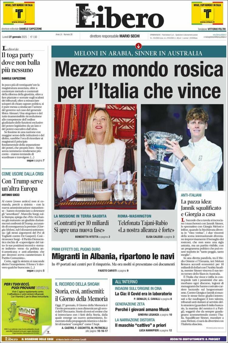 Portada de Libero (Italy)