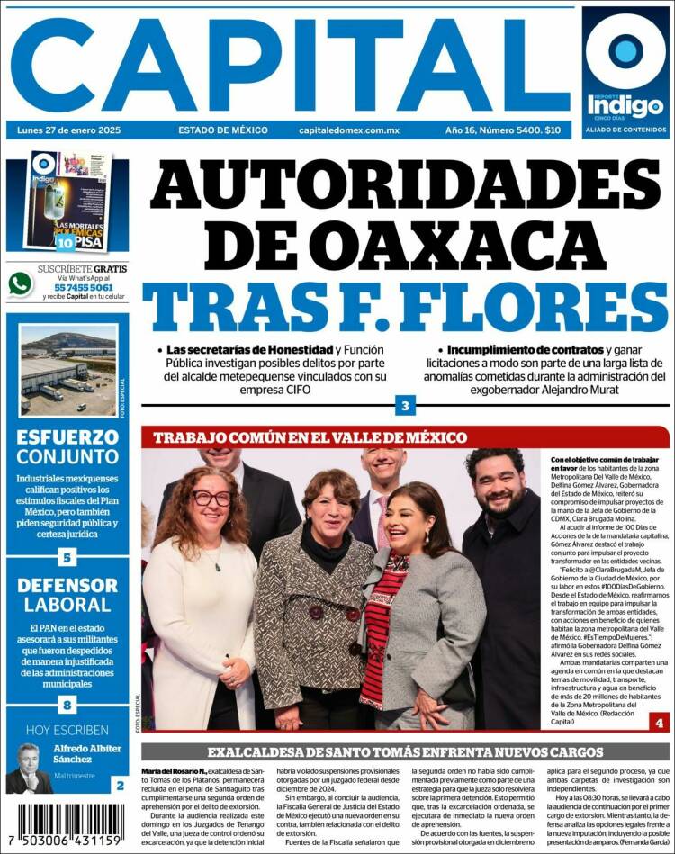 Portada de Capital México (México)
