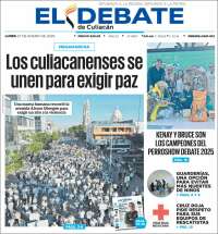 Portada de El Debate de Culiacán (Mexique)