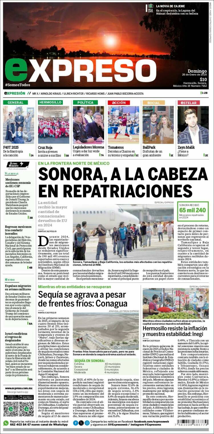 Portada de Expreso (México)