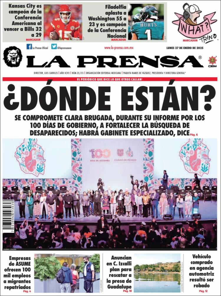 Portada de La Prensa (México)