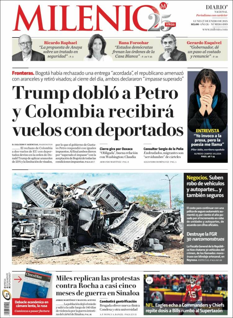 Portada de Milenio (México)