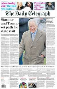 Portada de Daily Telegraph (Reino Unido)