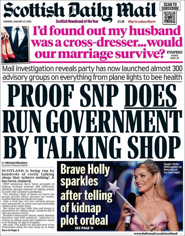 Portada de Scottish Daily Mail (Reino Unido)