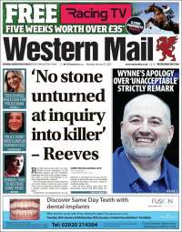 Portada de Western Mail (Royaume-Uni)