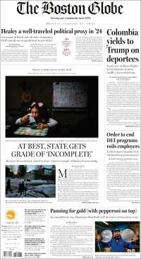 Portada de Boston Globe (USA)