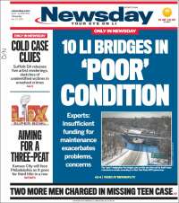 Portada de Newsday (USA)