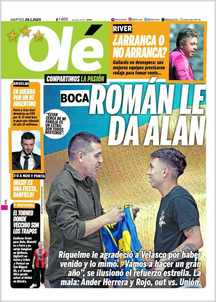 Portada de Olé (Argentina)