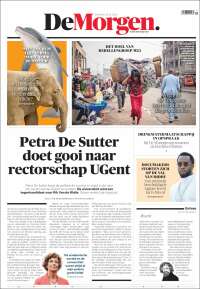 Portada de De Morgen (Bélgica)