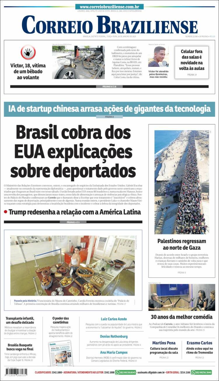 Portada de Correio Braziliense (Brasil)