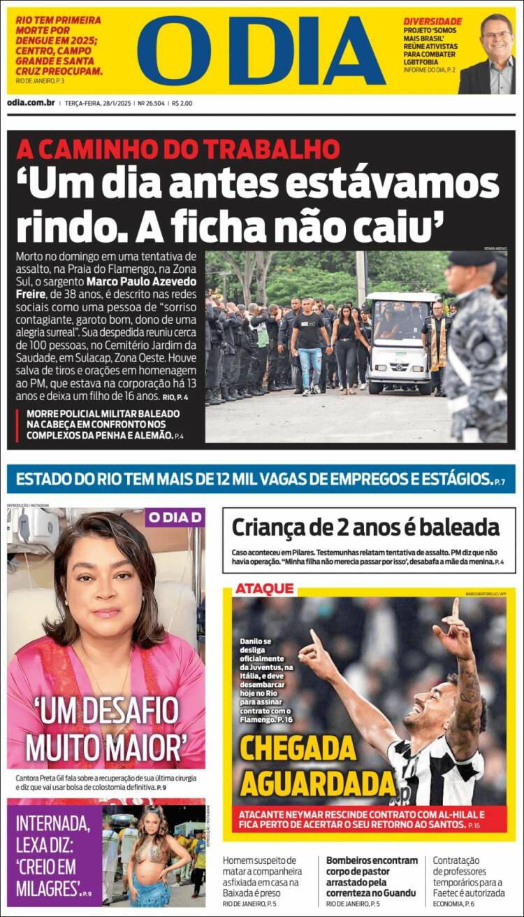 Portada de O Dia (Brasil)