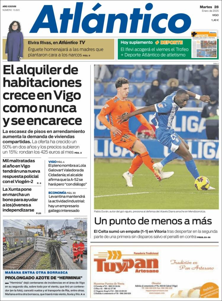 Portada de Atlántico Diario (España)