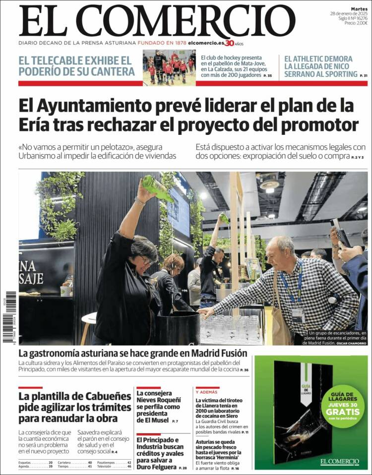 Portada de El Comercio - Gijón (España)