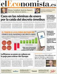 Portada de El Economista (España)