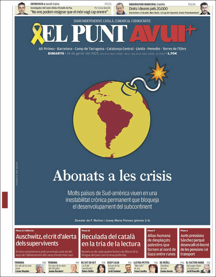 Portada de El Punt Avui (España)