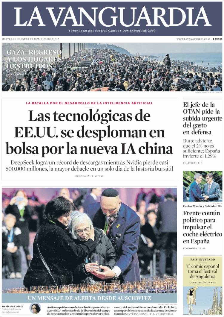 Portada de La Vanguardia (Spain)