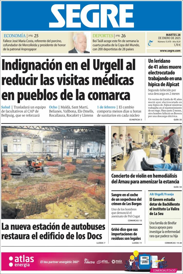 Portada de Segre  (España)